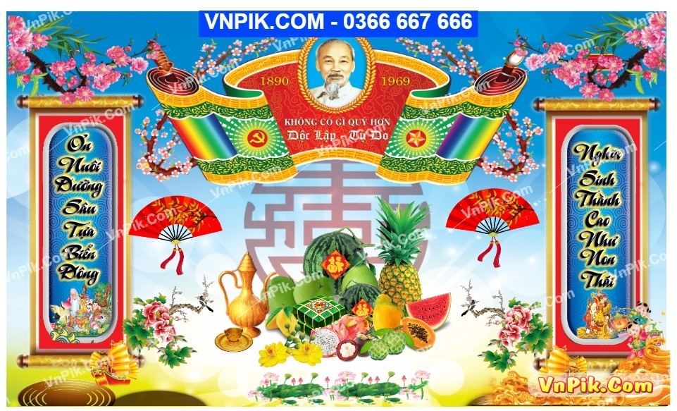 Corel Hoành Phi Cuốn Thư Câu Đối Ngũ Quả 80695