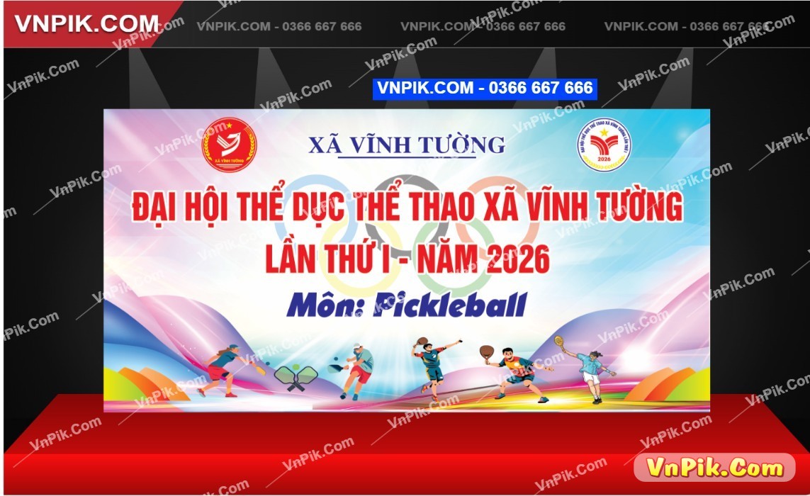 đại hội thể dục thể thao xã vĩnh tường môn pickleball 2026 lần thứ 1
