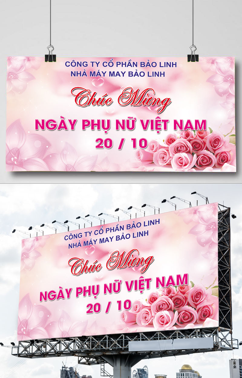 Mẫu Phông Nền Ngày Phụ Nữ Việt Nam 20 Tháng 10 File Corel Mẫu 07