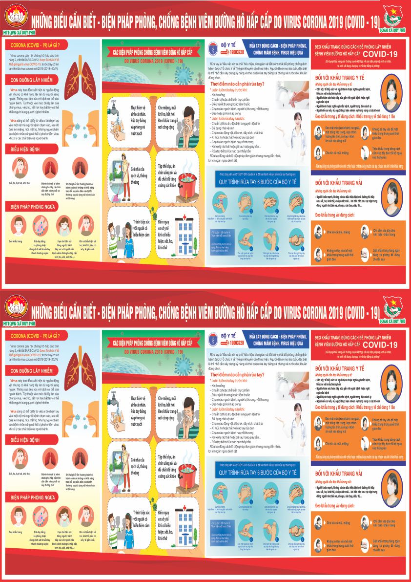 Mẫu tờ rơi – Pano – Poster Covid-19, Những điều cần biết biện pháp phòng chống bệnh viêm đường hô hấp cấp do virus corona