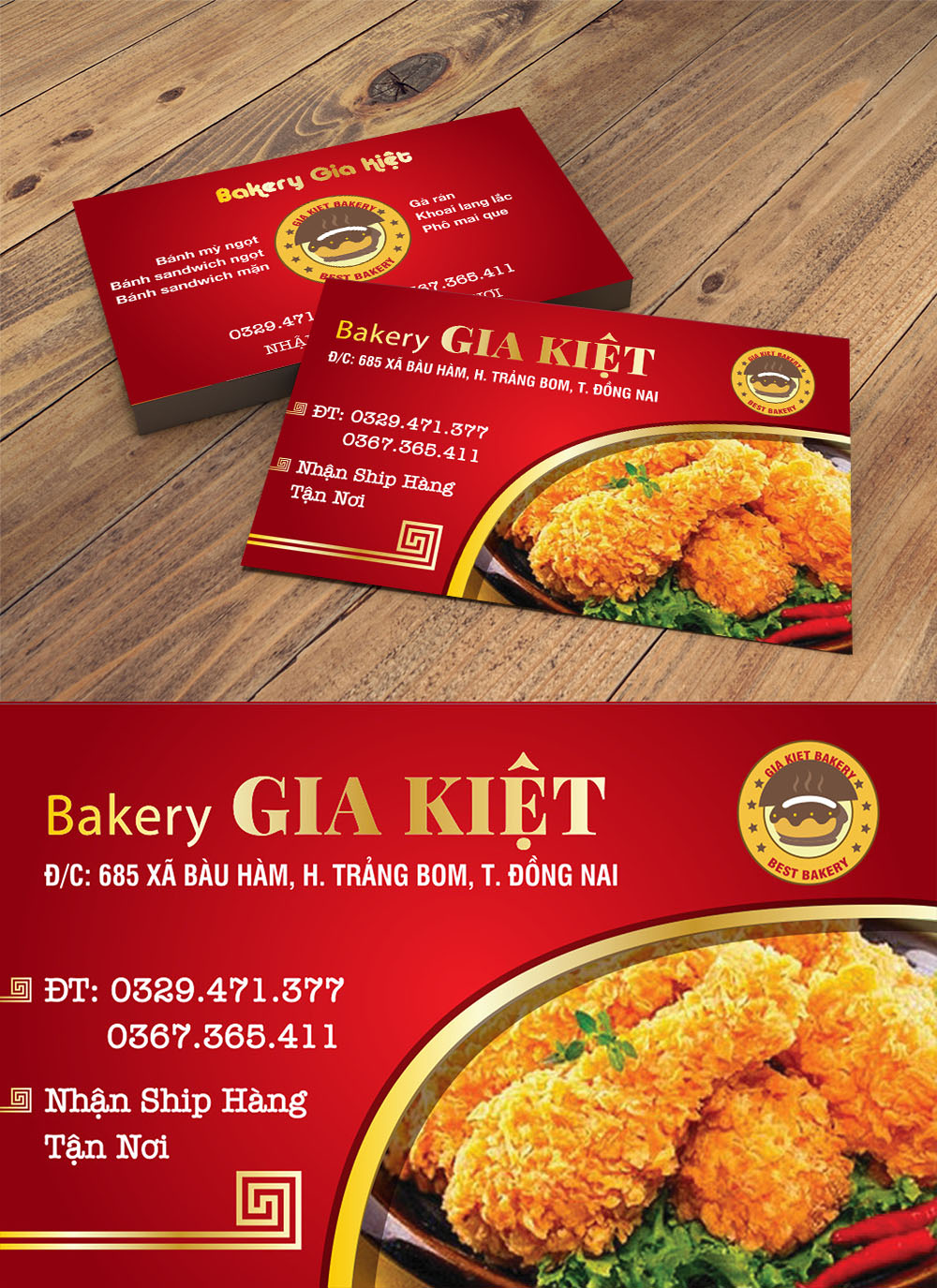 Mẫu danh thiếp cửa hàng bakery