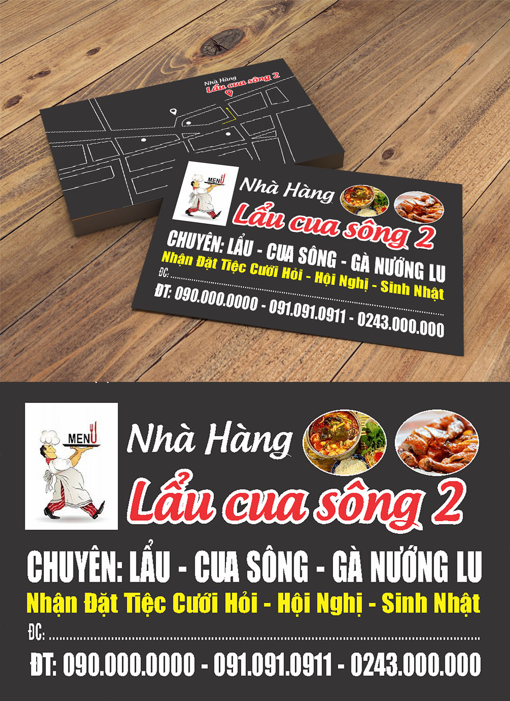 Name Card Lẩu Cua Sông