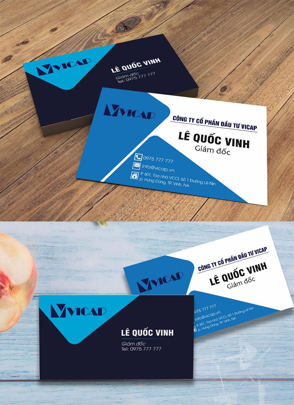 Mẫu danh thiếp name card đẹp file corel 19