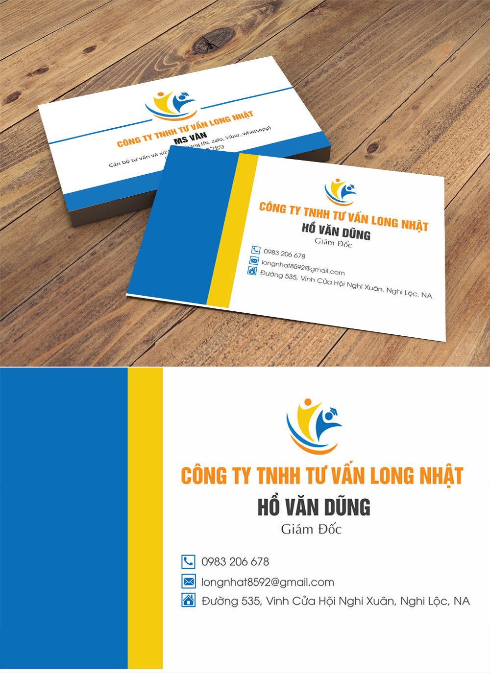 Mẫu danh thiếp namecard công ty file corel 8