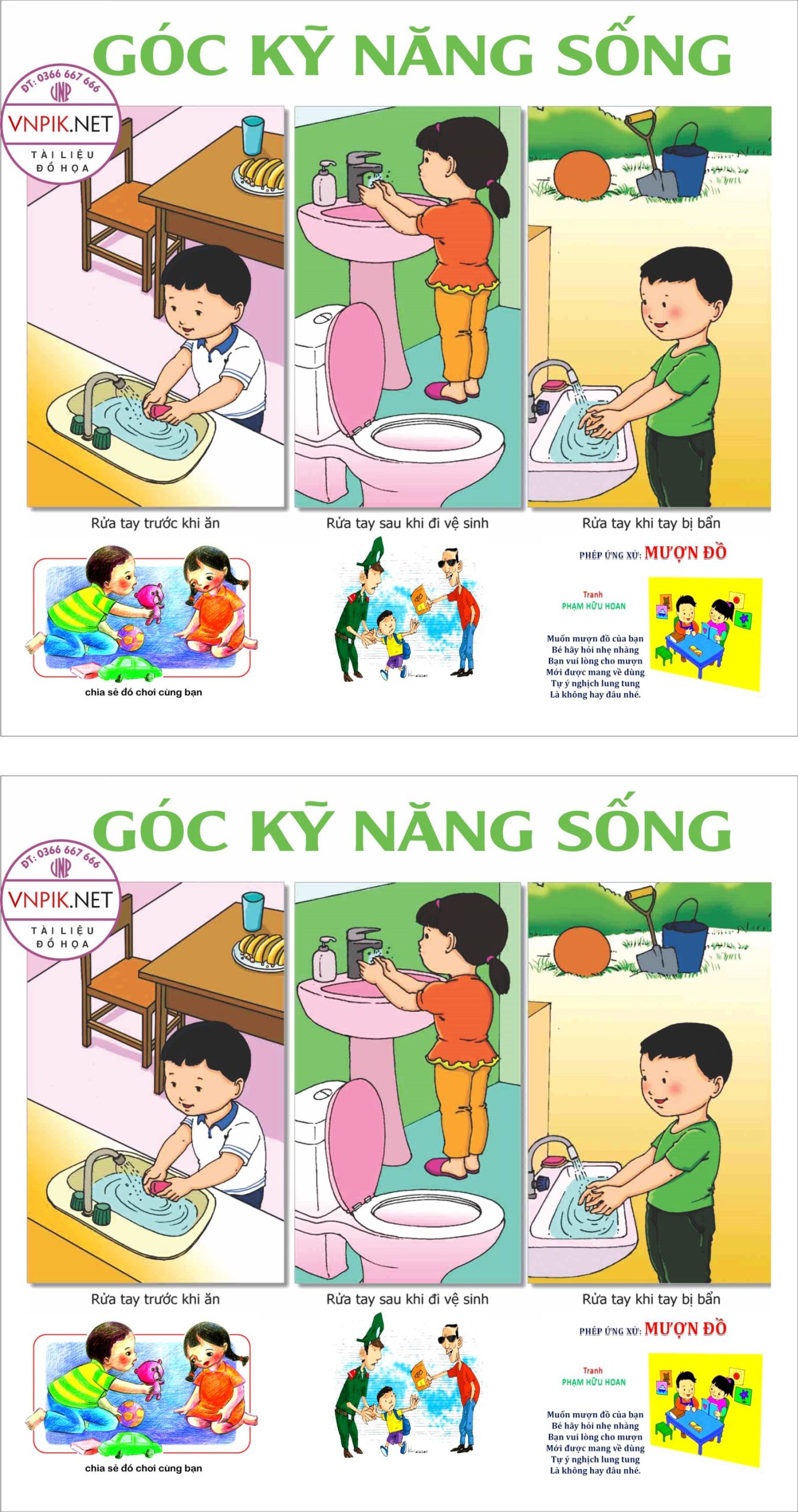 Góc kỹ năng sống – rửa tay trước khi ăn file CDR