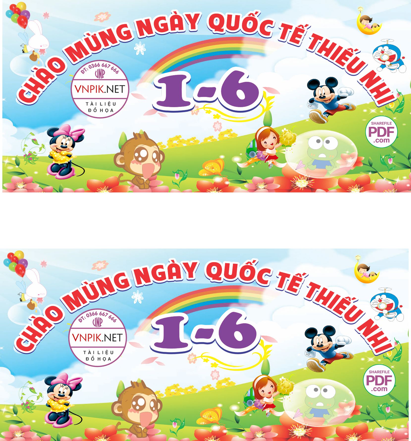 maket Chào mừng ngày quốc tế thiếu nhi 01-6 file PDF & CDR