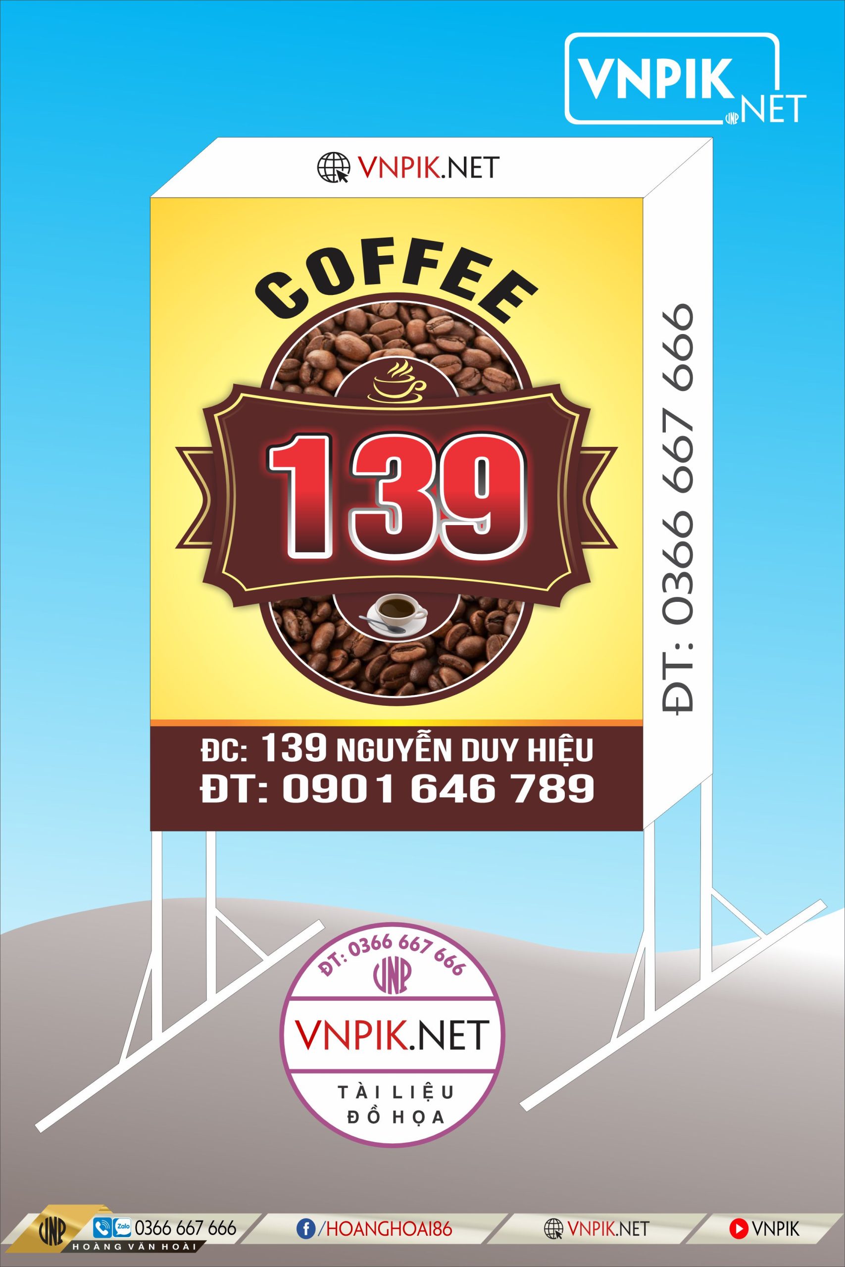 Mẫu biển quảng cáo coffee 139