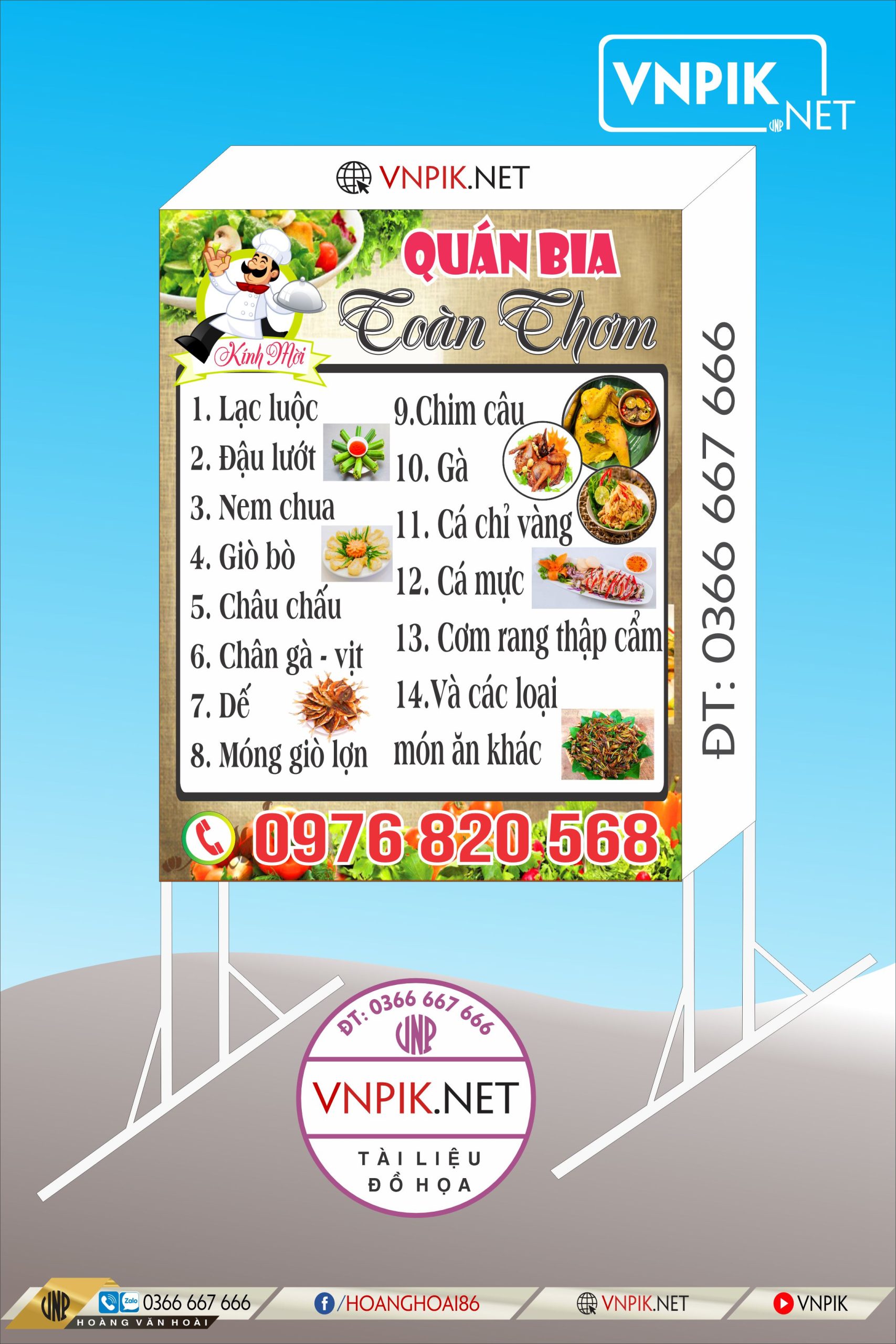 Mẫu bảng biển quảng cáo công ty file corel 58