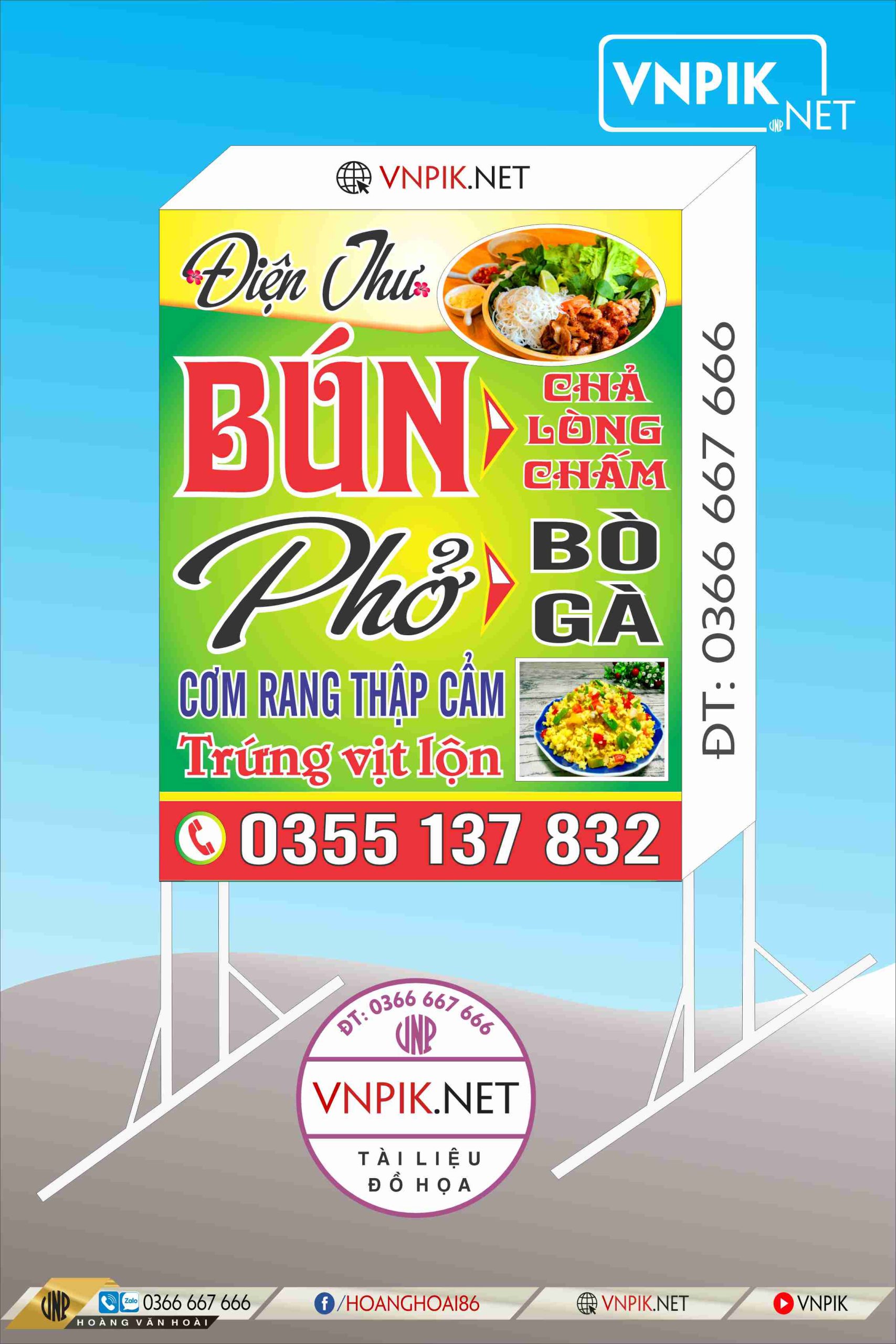 Mẫu bảng biển quảng cáo công ty file corel 65