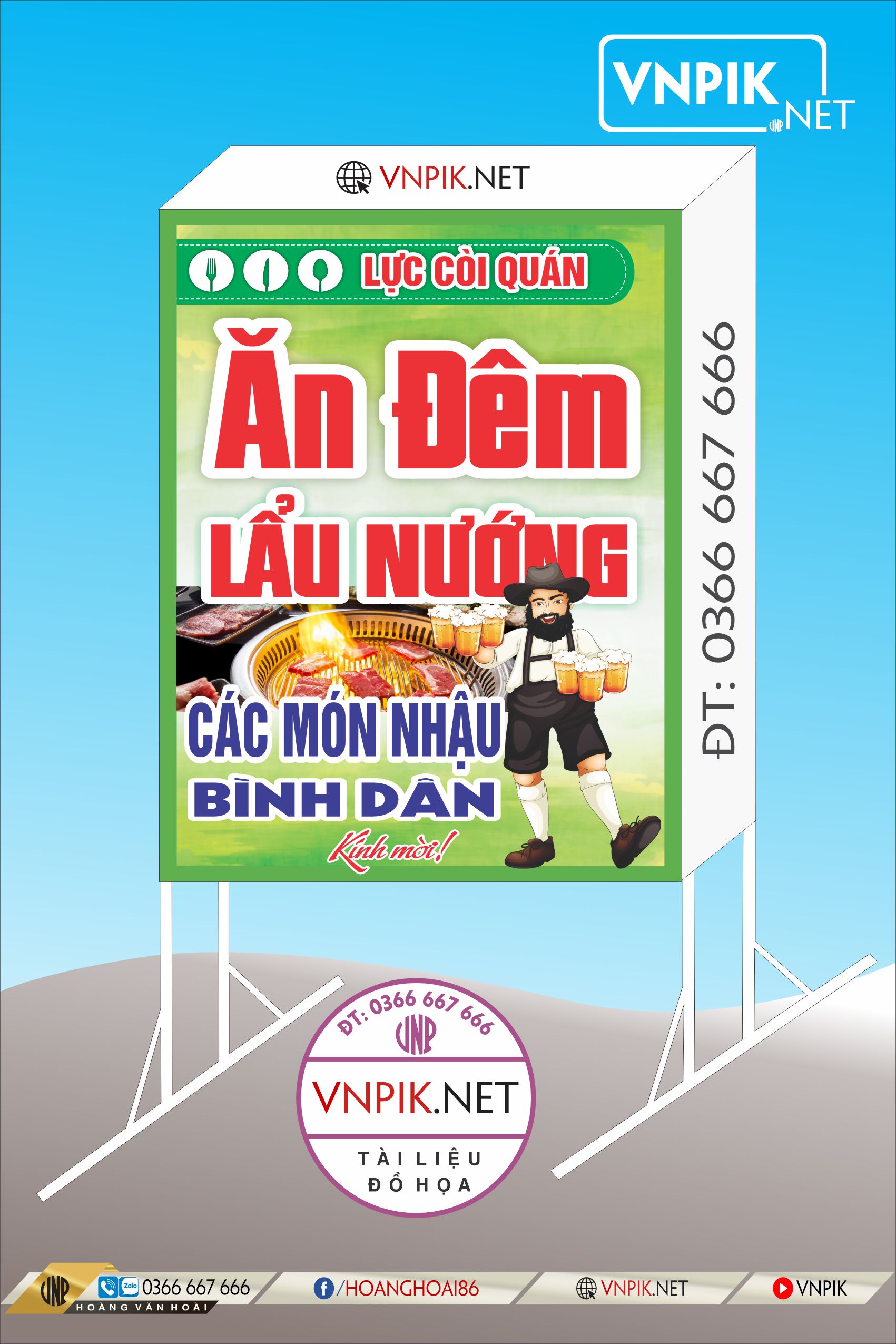 Mẫu bảng biển quảng cáo công ty file corel 93