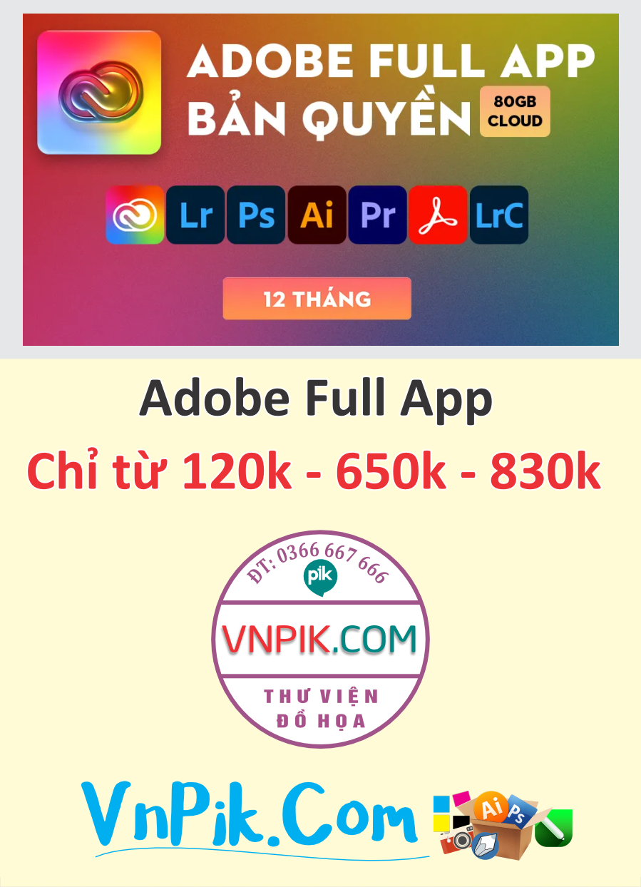 Tài khoản Adobe full App bản quyền