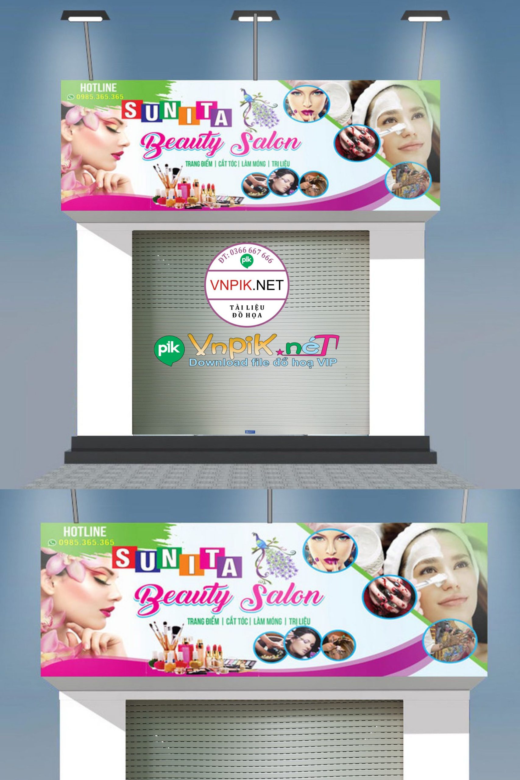Mẫu biển quảng cáo tiệm beauty salon