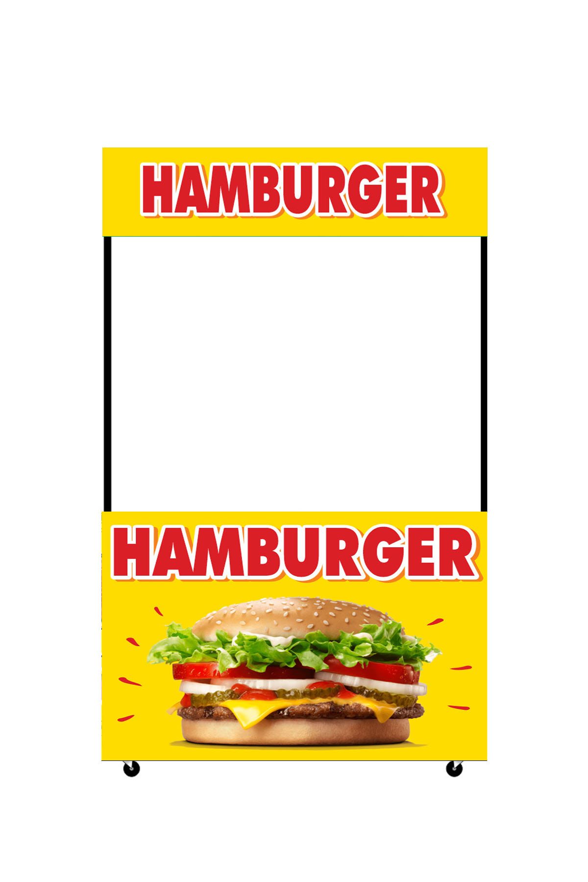 Mẫu file xe đẩy hàng bánh hamburger corel 6