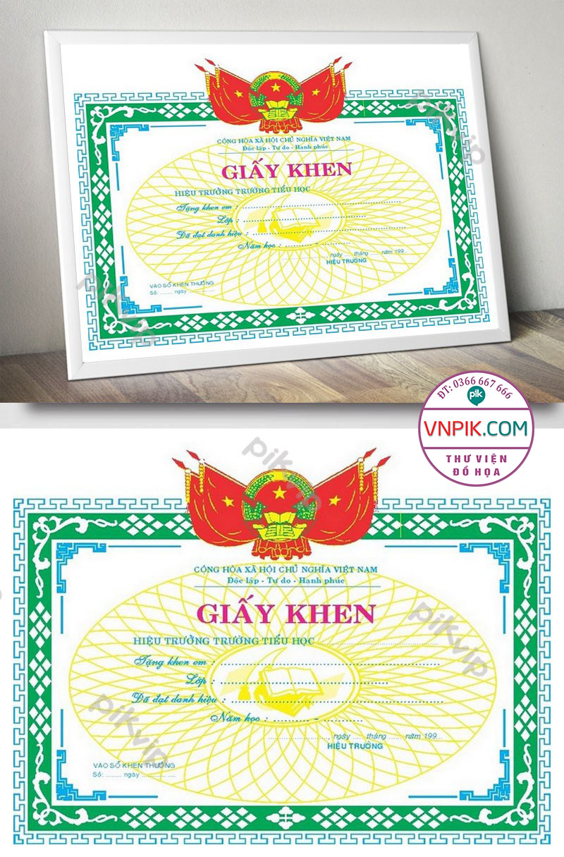 Mẫu Giấy Khen Giấy Chứng Nhận File Vector Mẫu 25