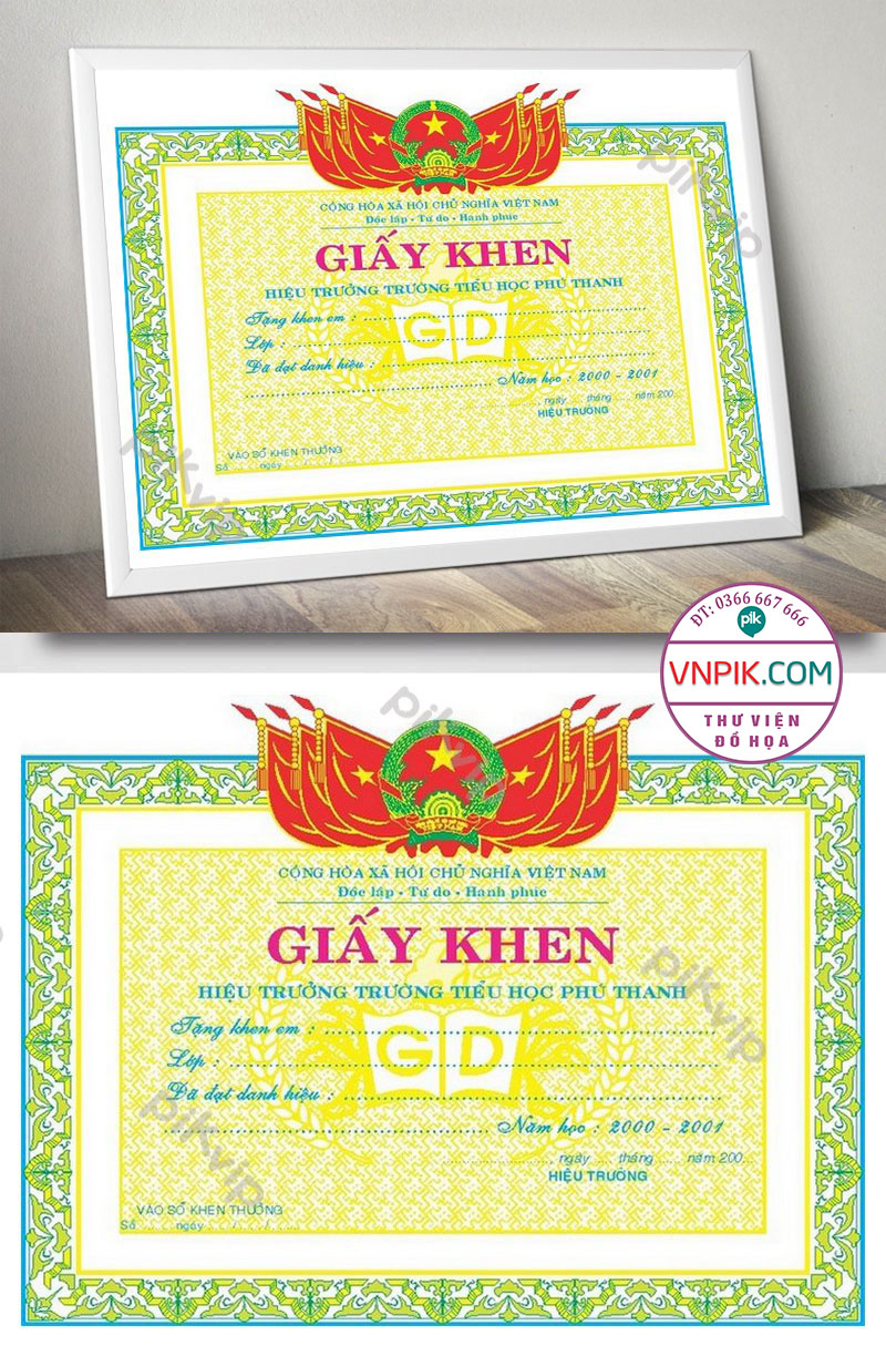 Mẫu Giấy Khen Giấy Chứng Nhận File Vector Mẫu 28