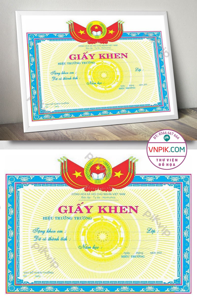 Mẫu Giấy Khen Giấy Chứng Nhận File Vector Mẫu 29