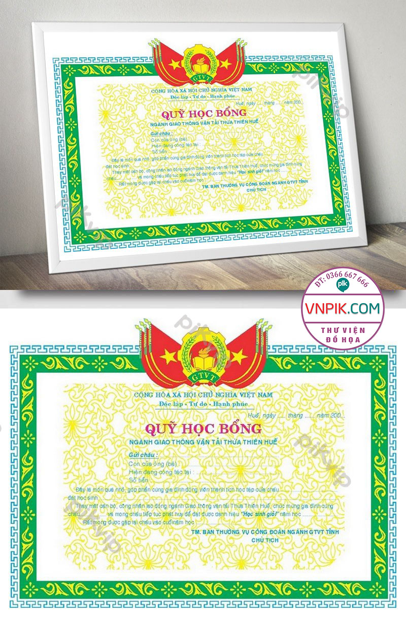 Mẫu Giấy Khen Giấy Chứng Nhận File Vector Mẫu 36