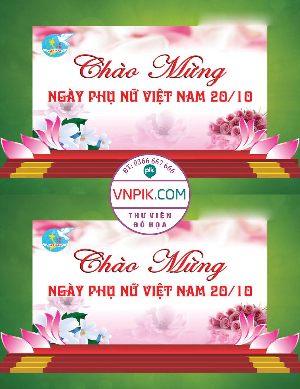 Mẫu Phông Nền Ngày Phụ Nữ Việt Nam 20 Tháng 10 File Corel Mẫu 101