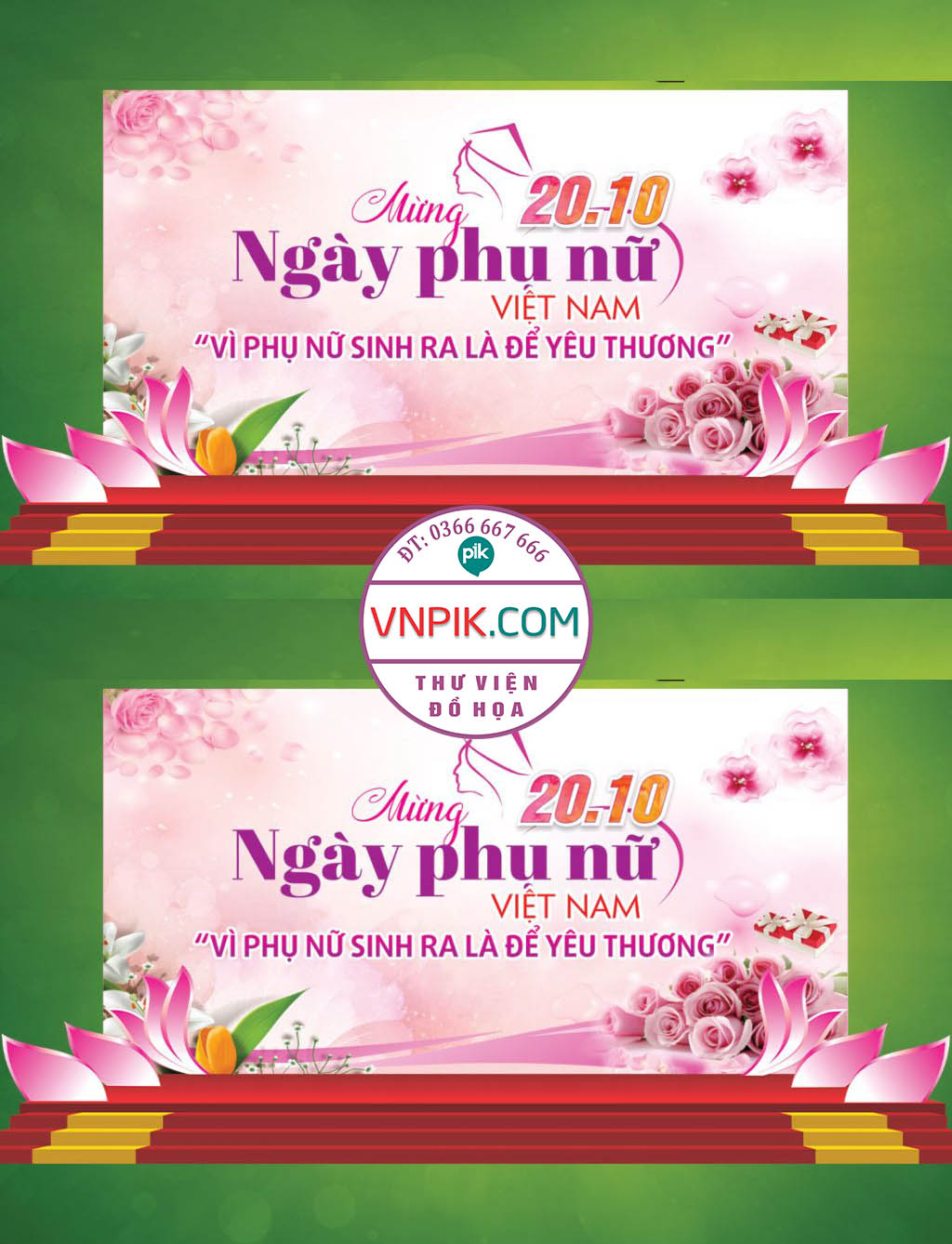 Mẫu Phông Nền Ngày Phụ Nữ Việt Nam 20 Tháng 10 File Corel Mẫu 110