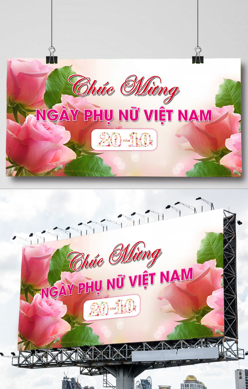 Mẫu Phông Nền Ngày Phụ Nữ Việt Nam 20 Tháng 10 File Corel Mẫu 117