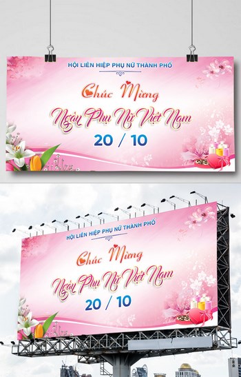 Mẫu Phông Nền Ngày Phụ Nữ Việt Nam 20 Tháng 10 File Corel Mẫu 118