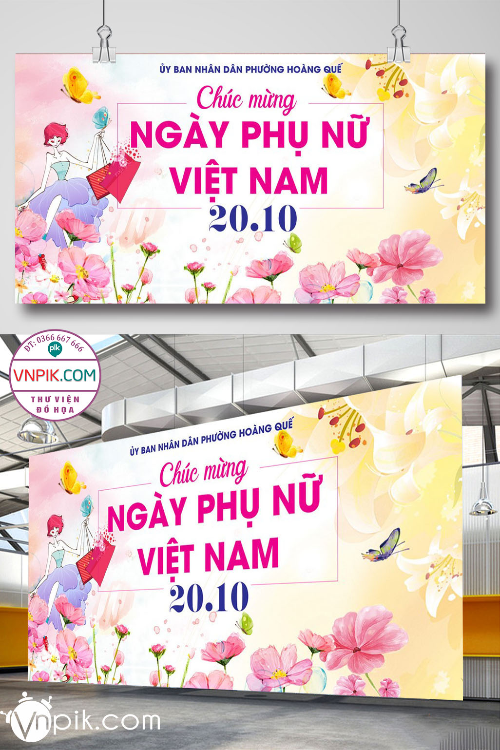 Mẫu Phông Nền Ngày Phụ Nữ Việt Nam 20 Tháng 10 File Corel Mẫu 122