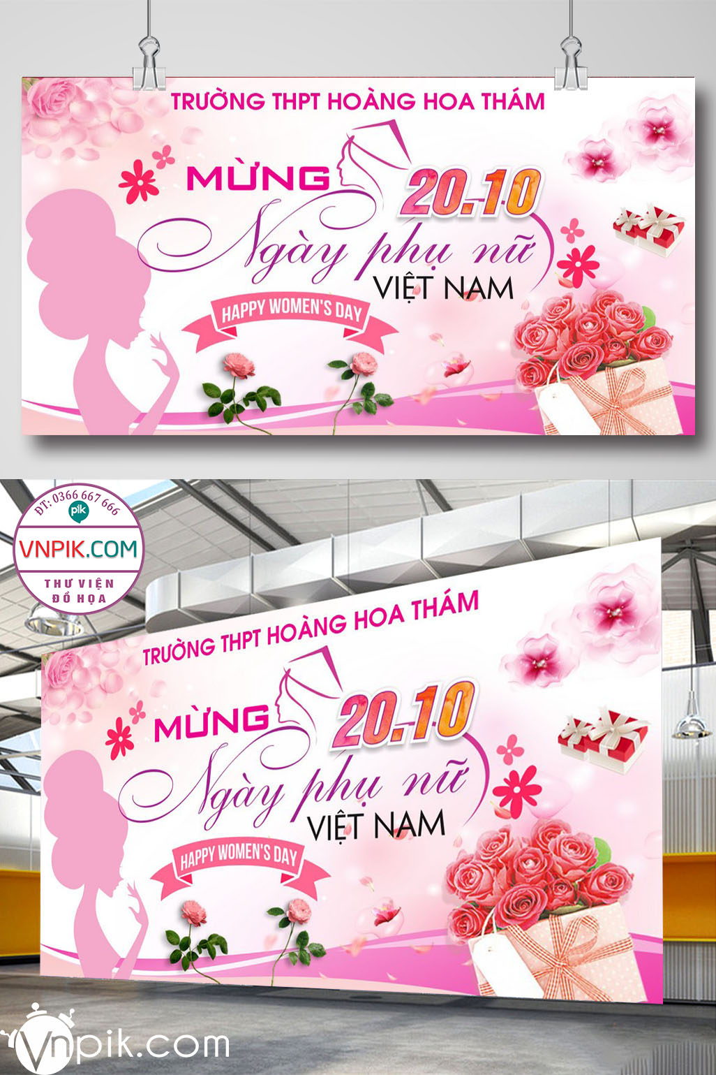 Mẫu Phông Nền Ngày Phụ Nữ Việt Nam 20 Tháng 10 File Corel Mẫu 153