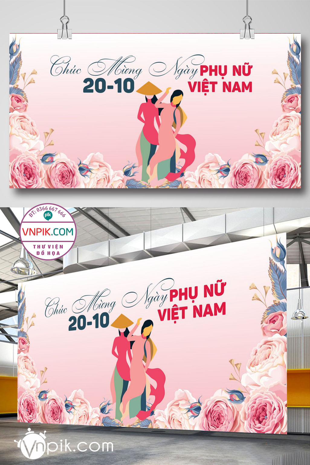 Mẫu Phông Nền Ngày Phụ Nữ Việt Nam 20 Tháng 10 File Corel Mẫu 171