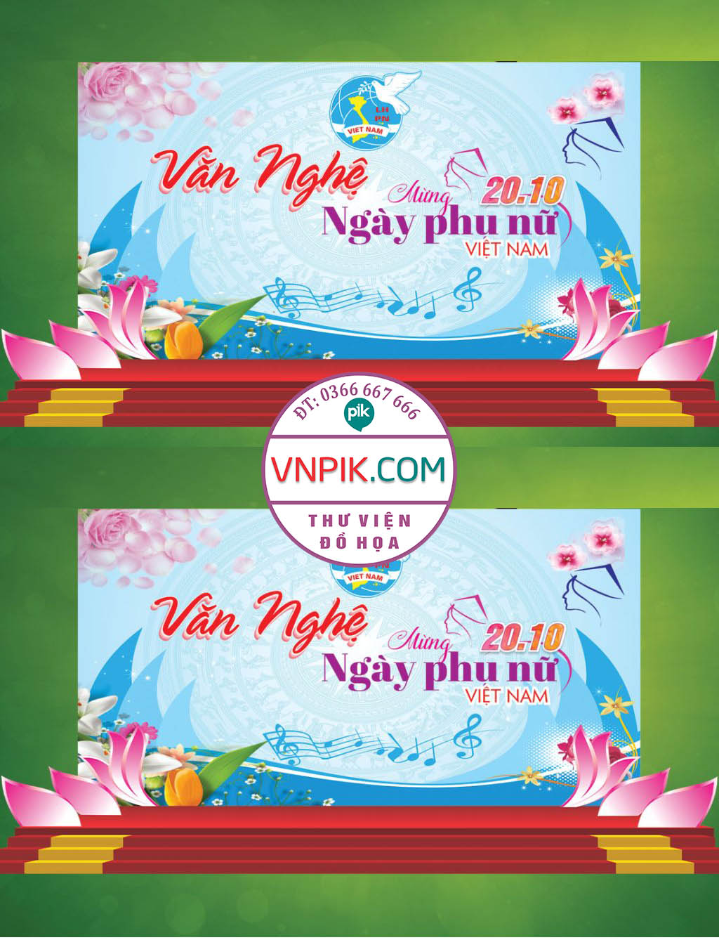 Mẫu Phông Nền Ngày Phụ Nữ Việt Nam 20 Tháng 10 File Corel Mẫu  19