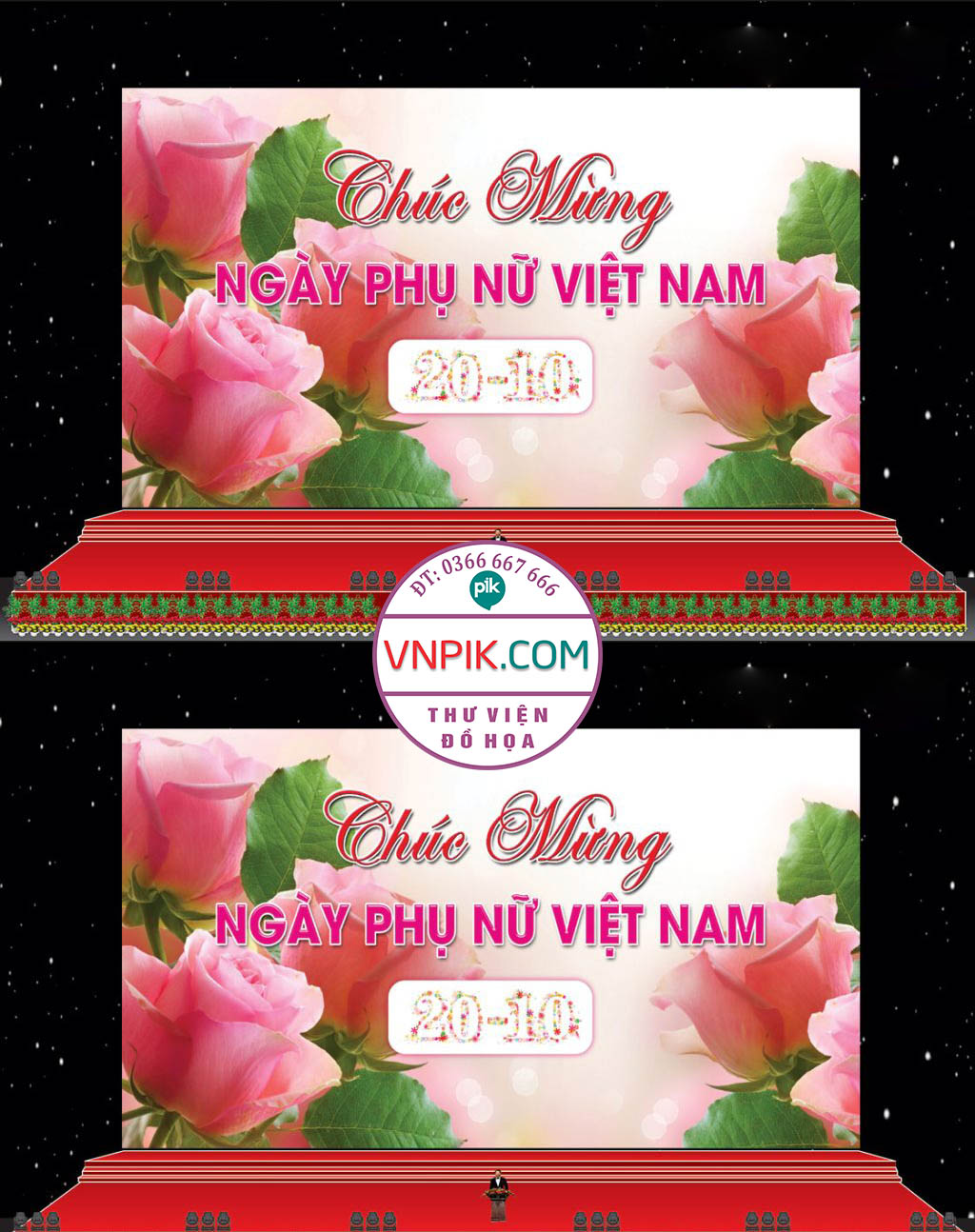 Mẫu Phông Nền Ngày Phụ Nữ Việt Nam 20 Tháng 10 File Corel Mẫu 66