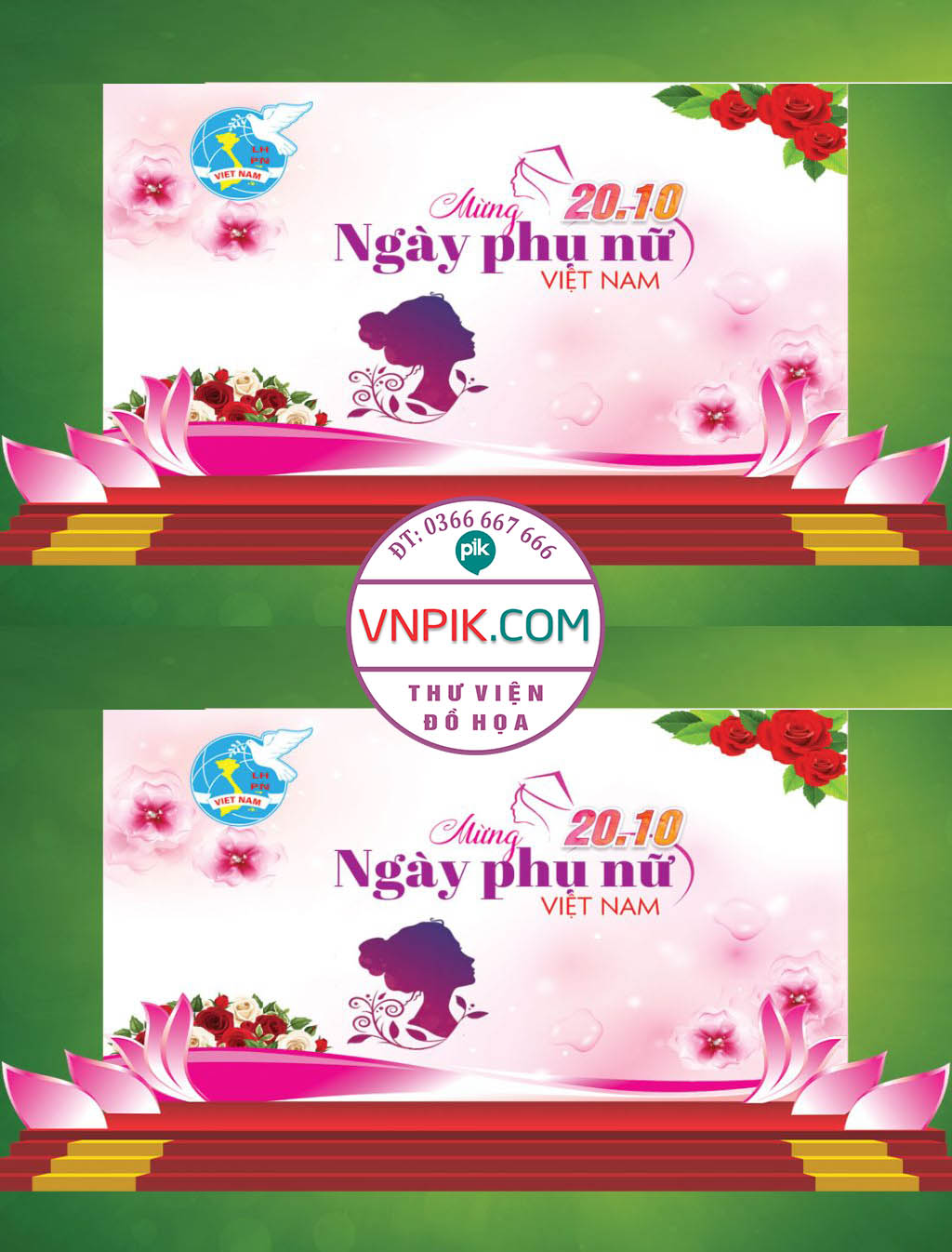 Mẫu Phông Nền Ngày Phụ Nữ Việt Nam 20 Tháng 10 File Corel Mẫu 78