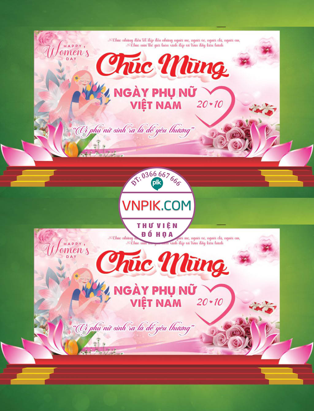 Mẫu Phông Nền Ngày Phụ Nữ Việt Nam 20 Tháng 10 File Corel Mẫu 95