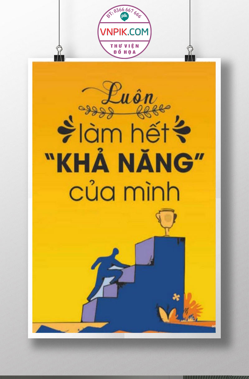 Tranh Động Lực Treo Tường File Vector Đẹp Mẫu  22