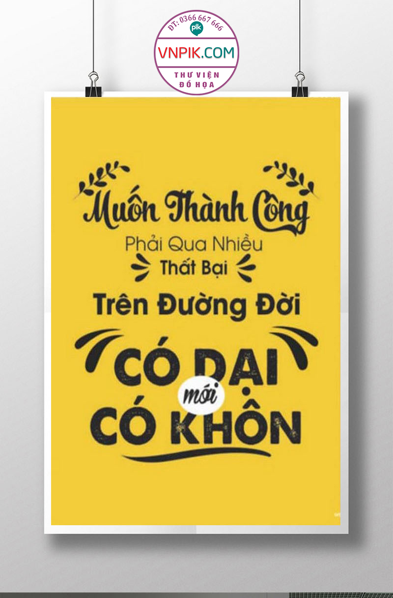 Tranh Động Lực Treo Tường File Vector Đẹp Mẫu  30