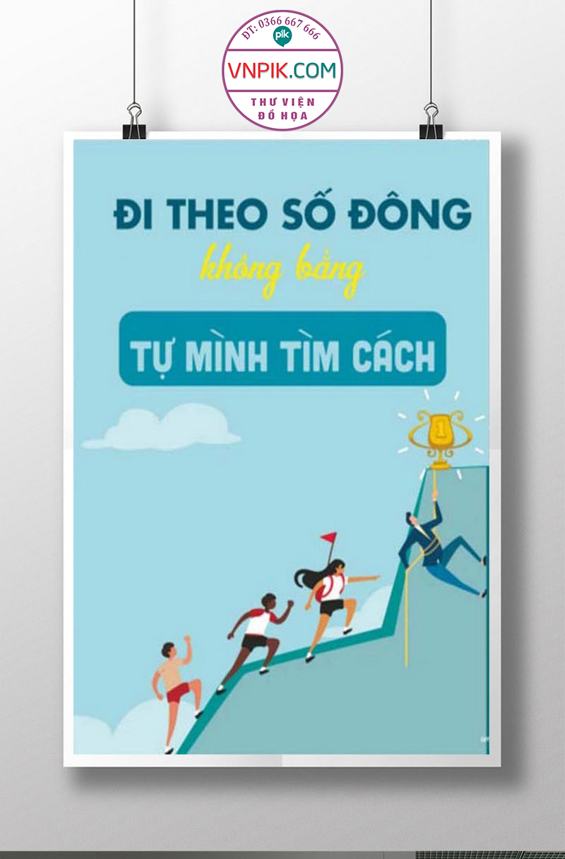 Tranh Động Lực Treo Tường File Vector Đẹp Mẫu  314