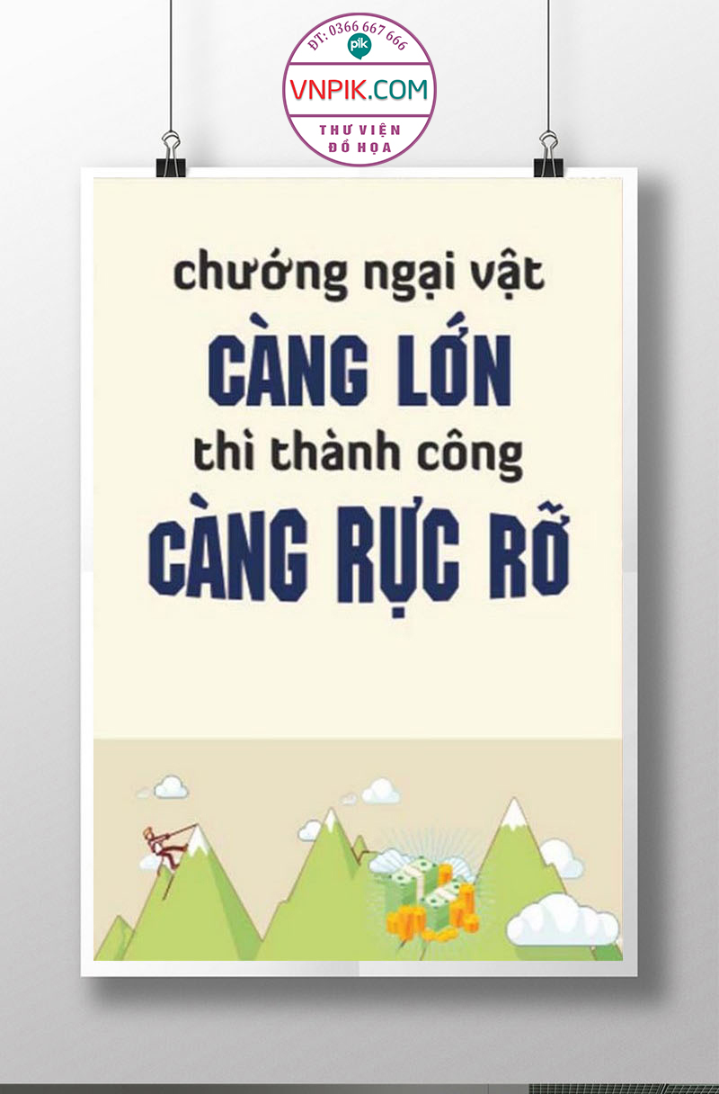 Tranh Động Lực Treo Tường File Vector Đẹp Mẫu  362