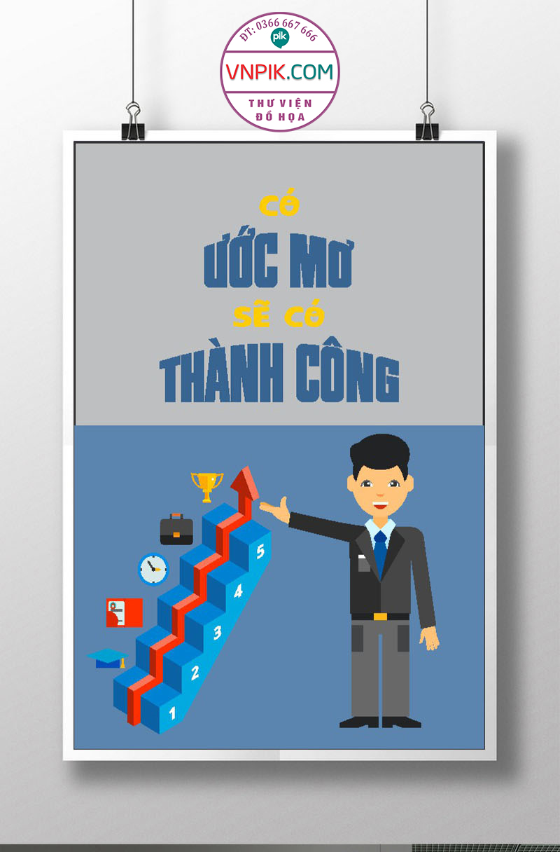 Tranh Động Lực Treo Tường File Vector Đẹp Mẫu  388