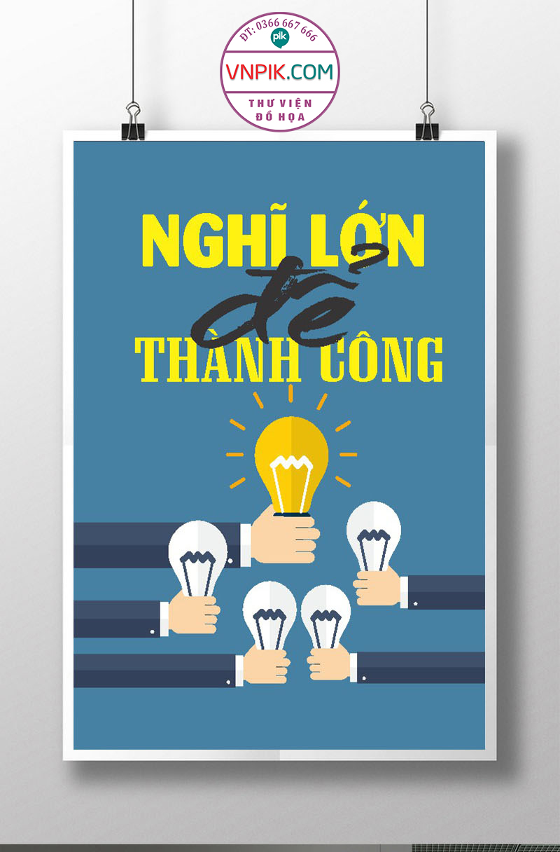 Tranh Động Lực Treo Tường File Vector Đẹp Mẫu  418