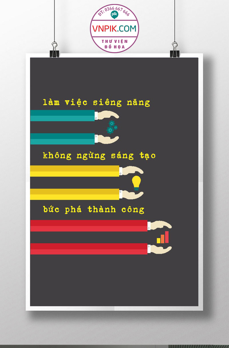 Tranh Động Lực Treo Tường File Vector Đẹp Mẫu  425