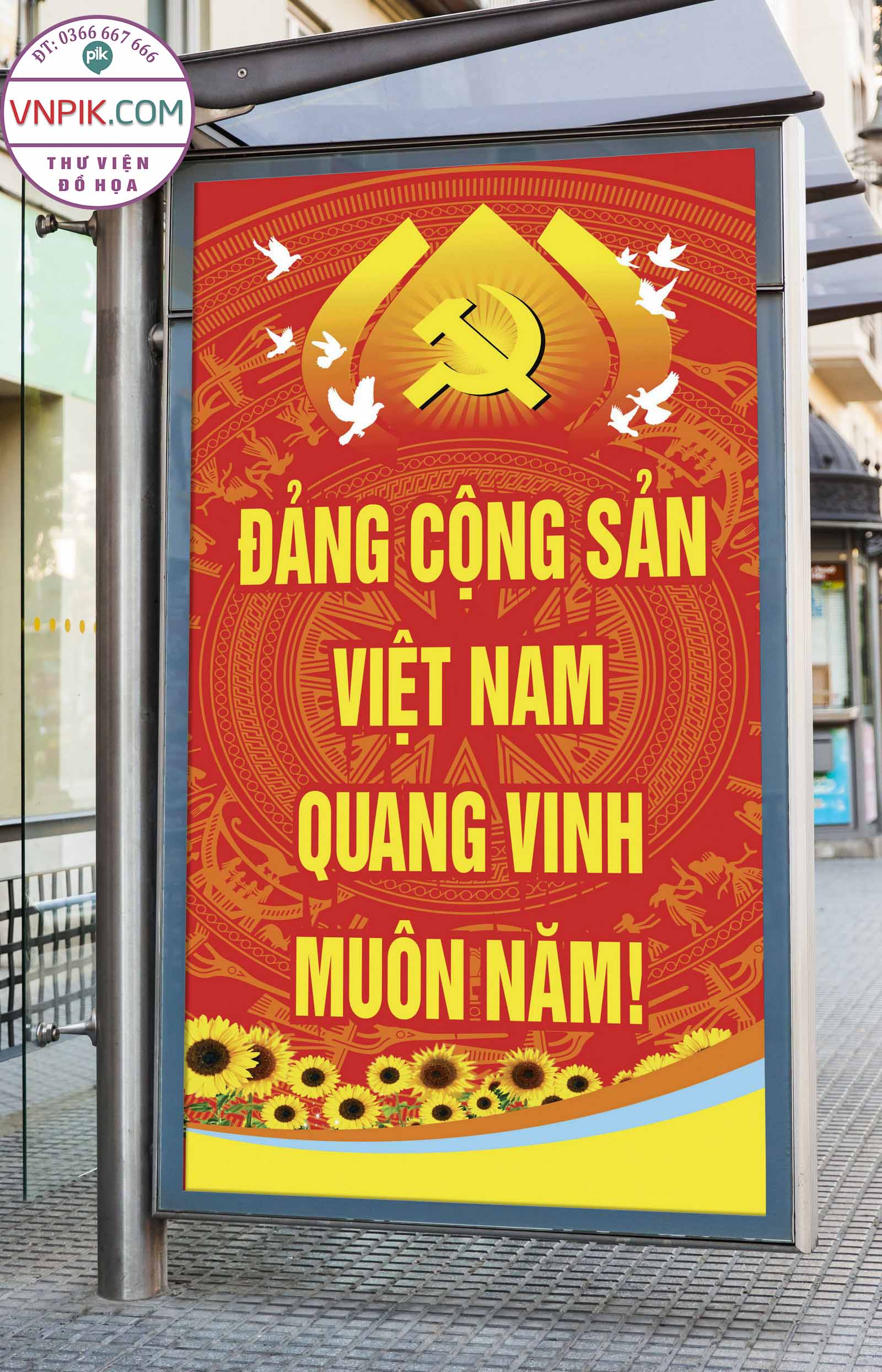 Pano Tranh Cổ Động Mừng Đảng Mừng Xuân 6