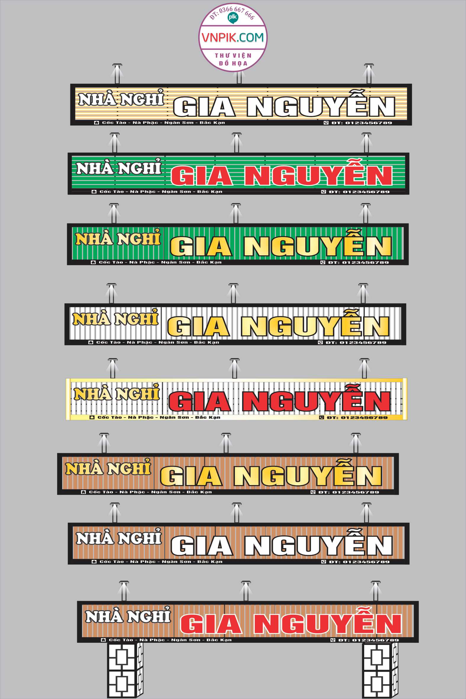 Biển nhà nghỉ gia nguyễn