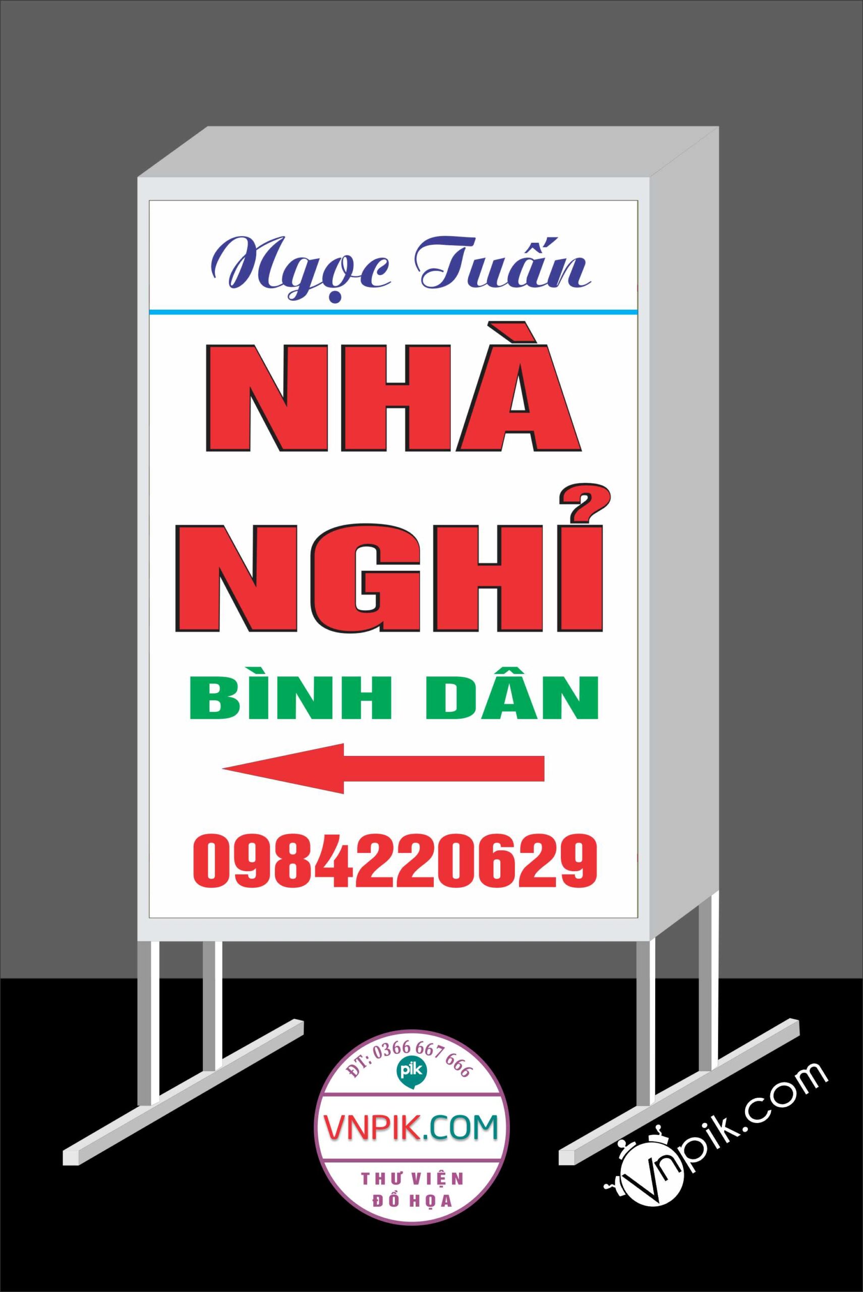 Mẫu biển vẫy nhà nghỉ ngọc tuấn