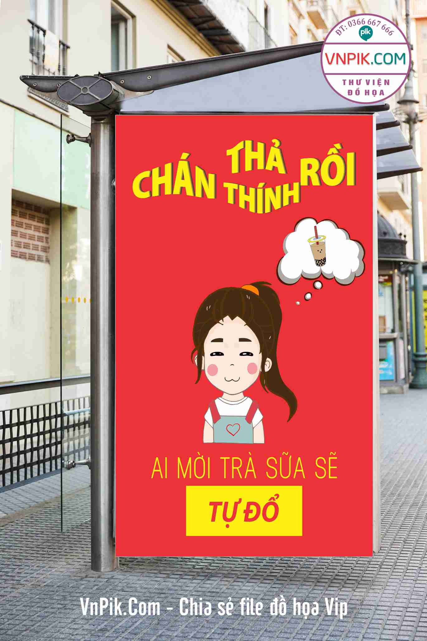 Tranh Động Lực Quán Trà Sữa 15