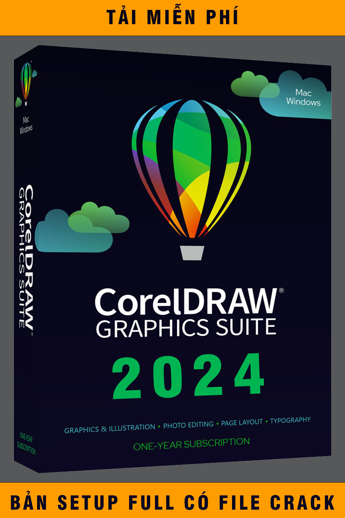 Phần mềm corel draw 2024 bản setup có file crack