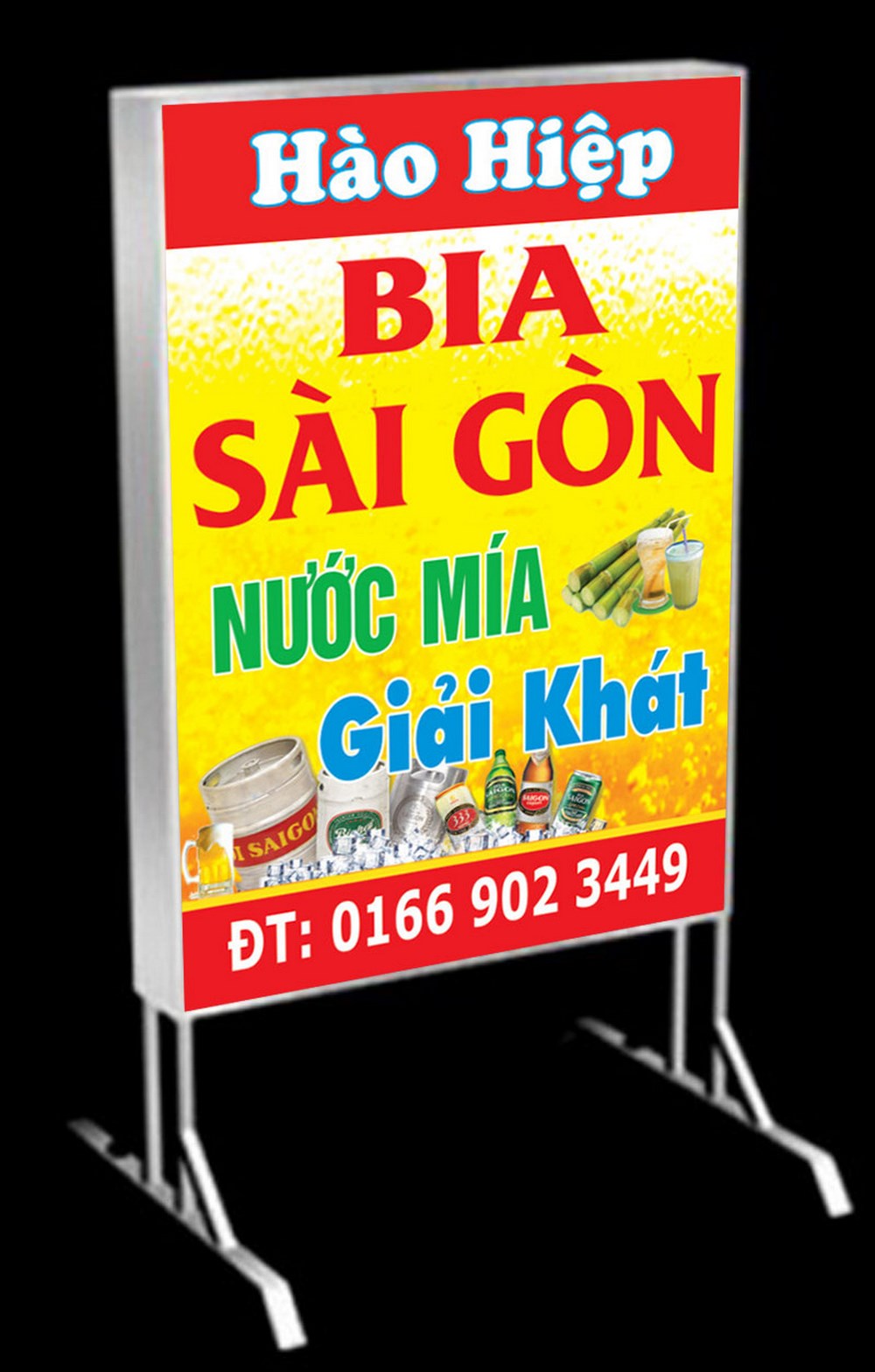 Mẫu biển vẫy bia sài gòn