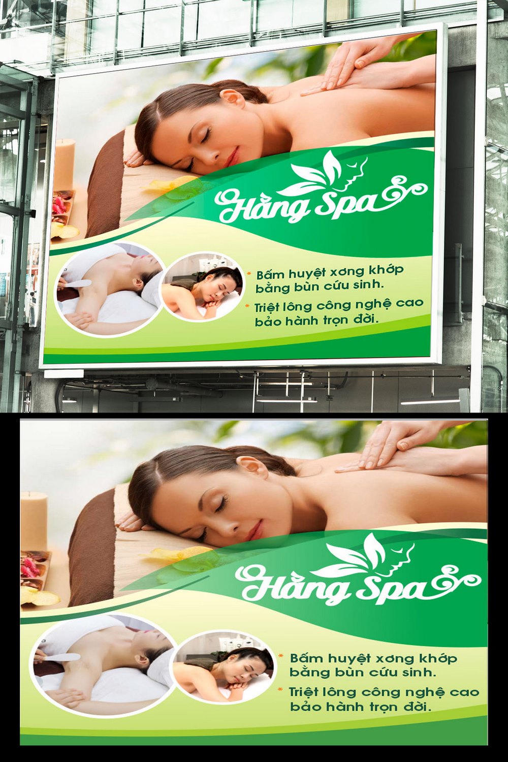 Mẫu pano khổ lớn spa hằng