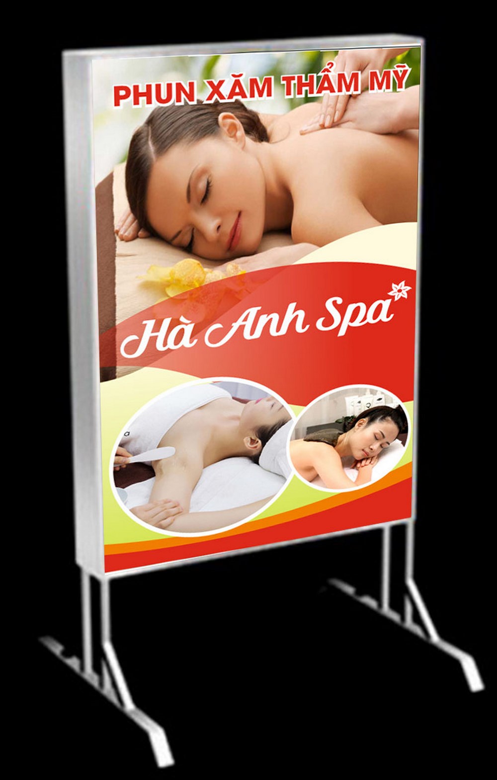 Mẫu biển đứng spa hà anh