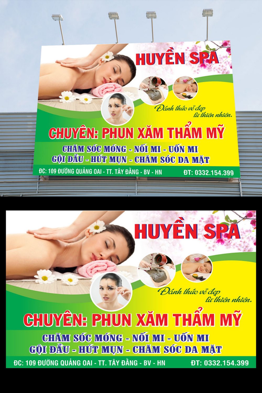 Mẫu pano huyền spa