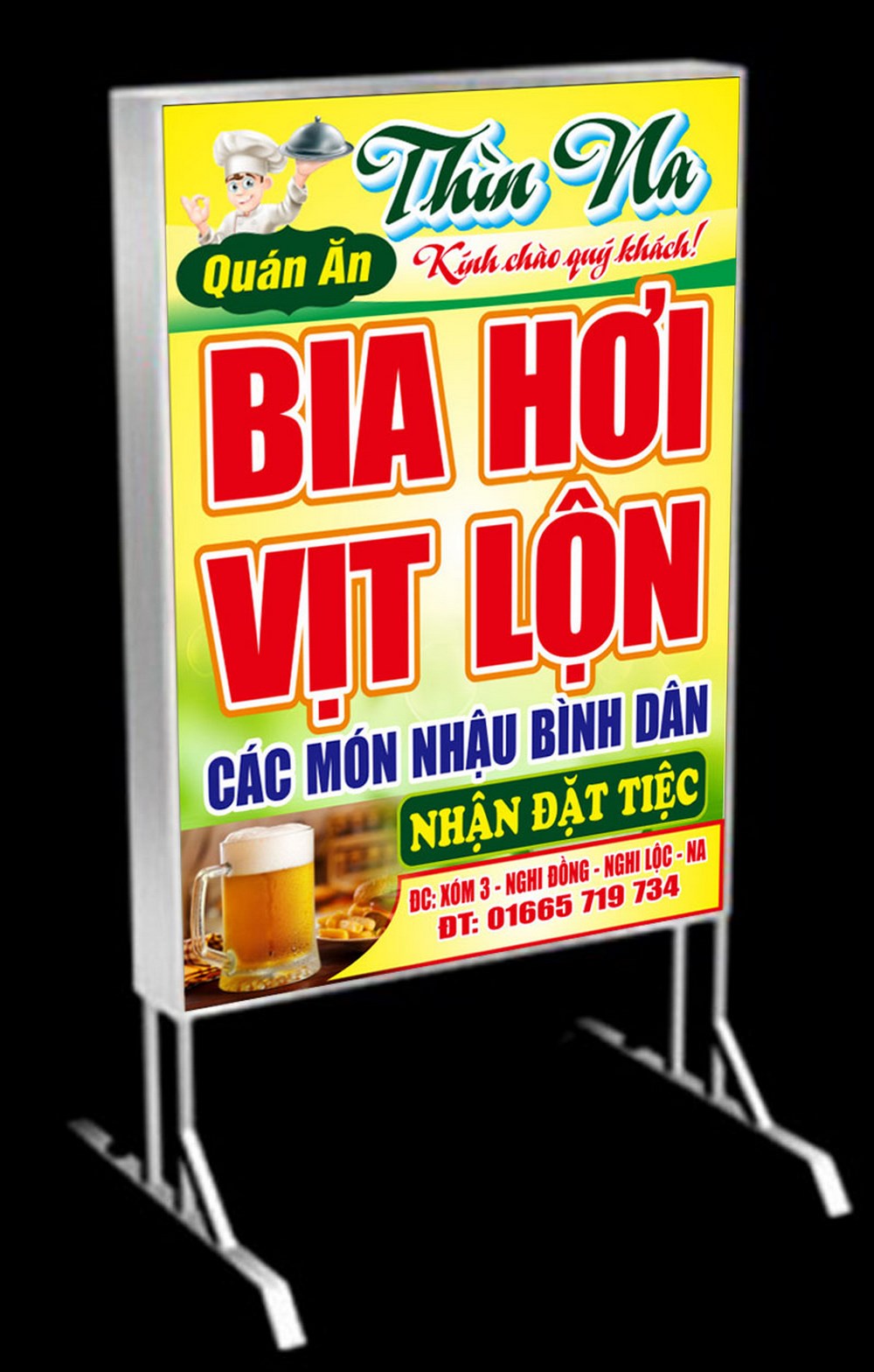 Mẫu biển vẫy bia hơi