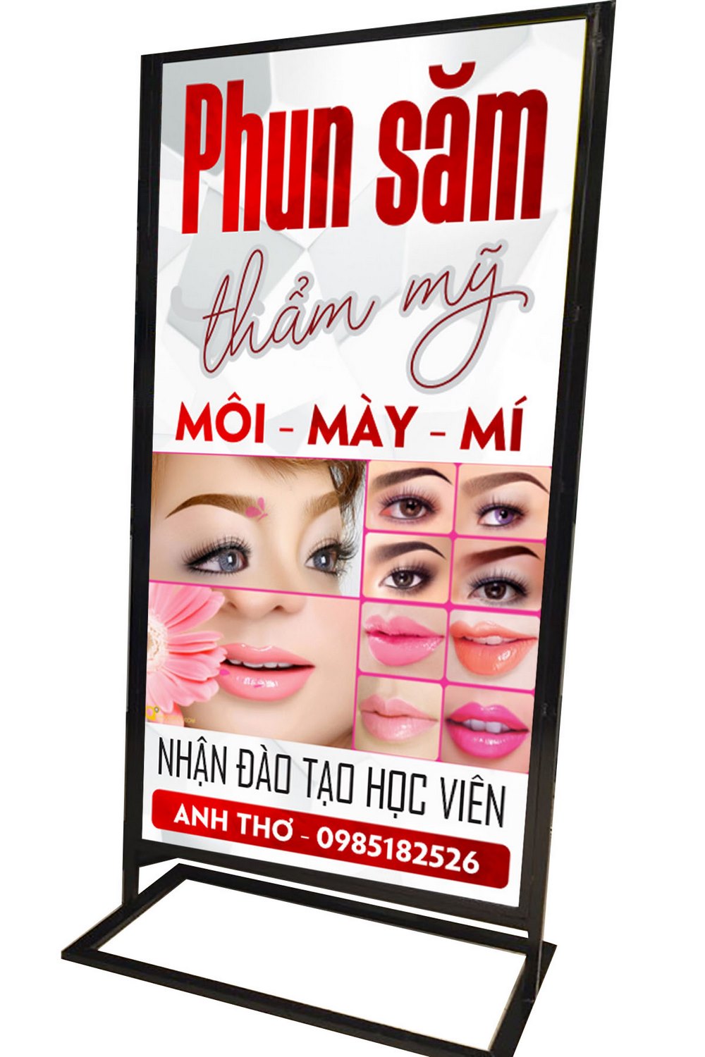 Mẫu standee tiệm phu xăm thẩm mỹ đẹp